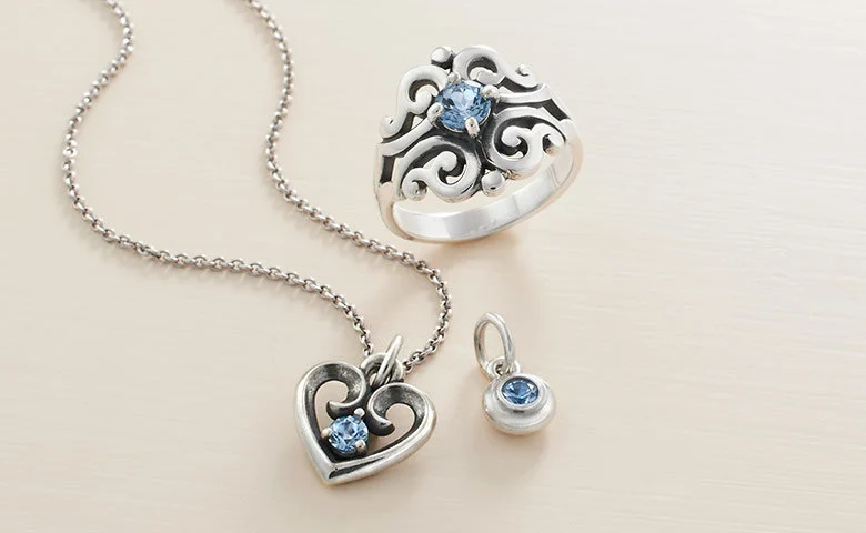 James Avery's birthstone jewelery for March