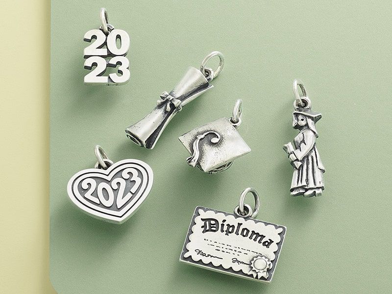 Sterling silver graduation charms