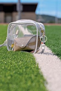 Collegiate Charm on Clear Bag for Game Day