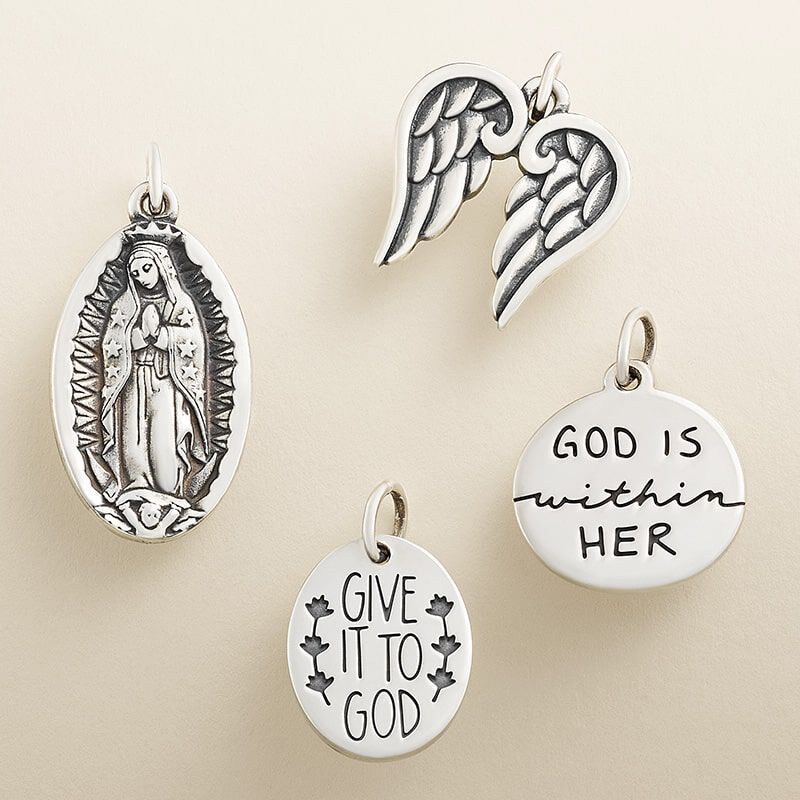 Sterling silver faith charms