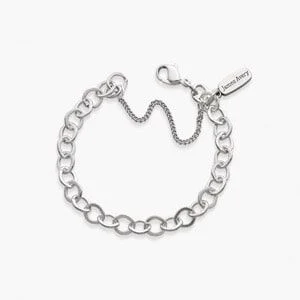 Sterling Silver Charm Bracelet with Forged Links