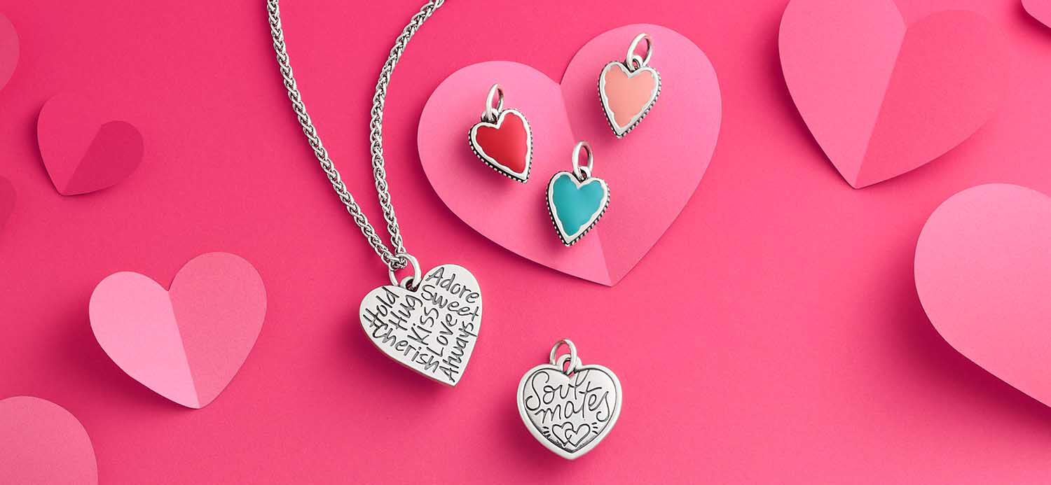 Enamel and script charms in sterling silver from James Avery.