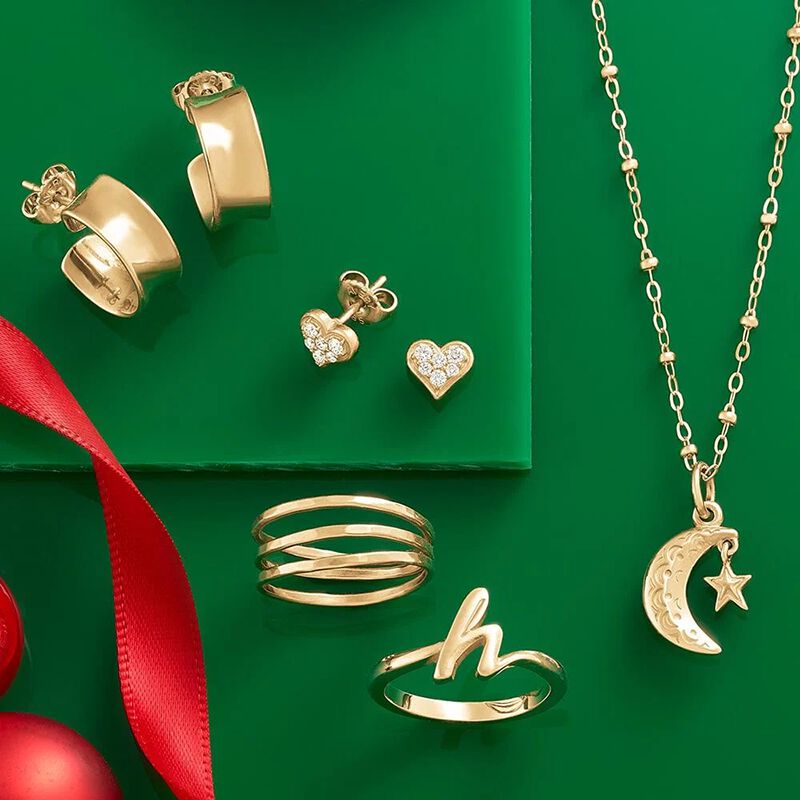 Assortment of 14k gold jewelry designs from James Avery.