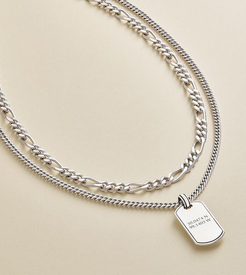 Layered Sterling Silver Men's Chains