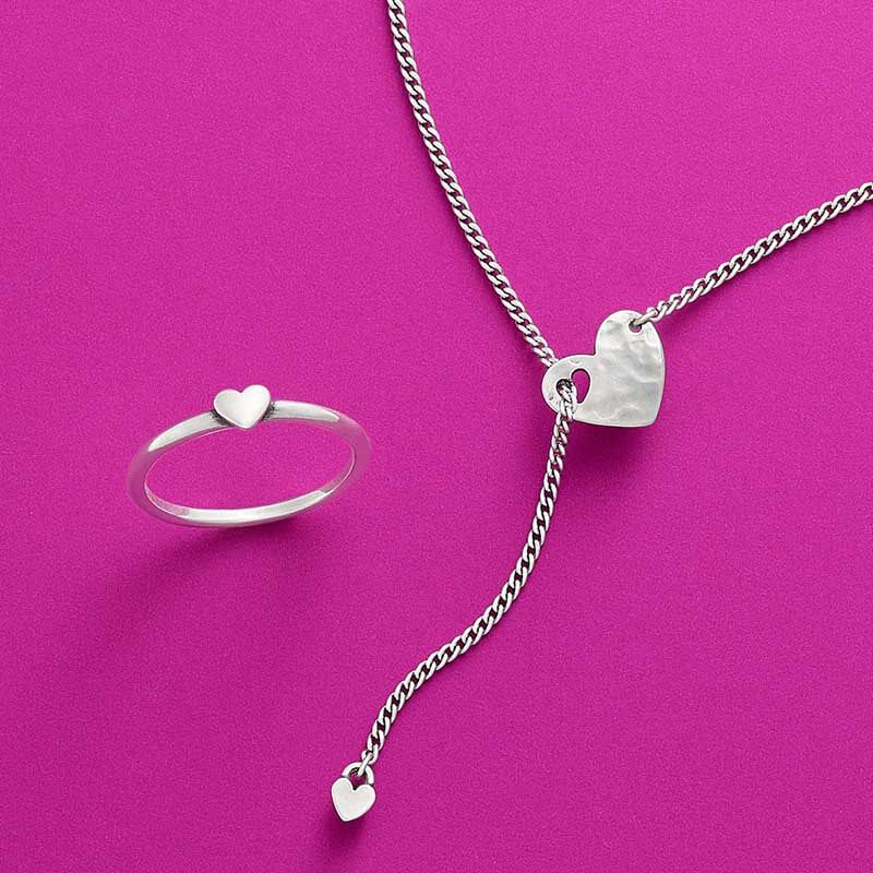 Paired jewelry designs in sterling silver from James Avery.