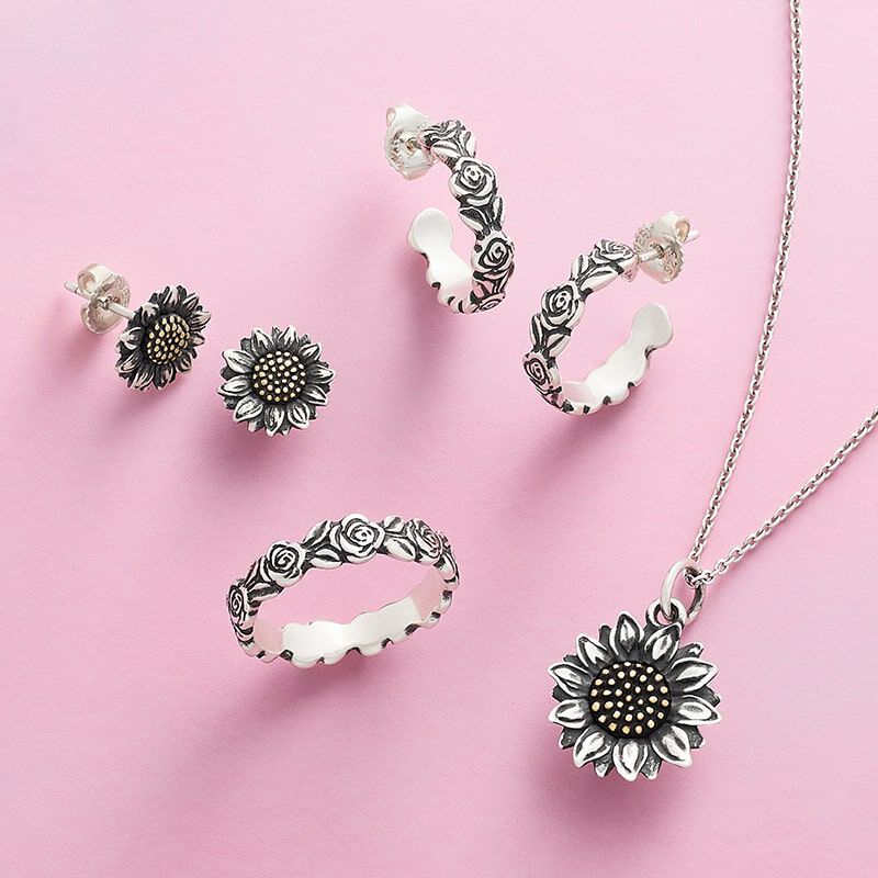 Floral designed jewelry collection for spring.