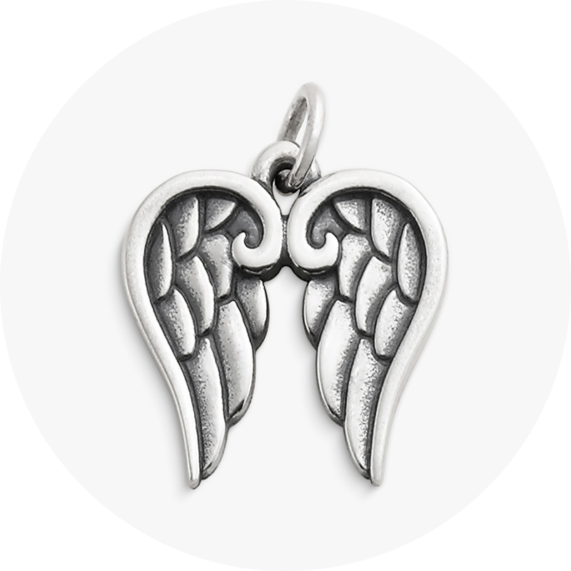 Silver faith charm