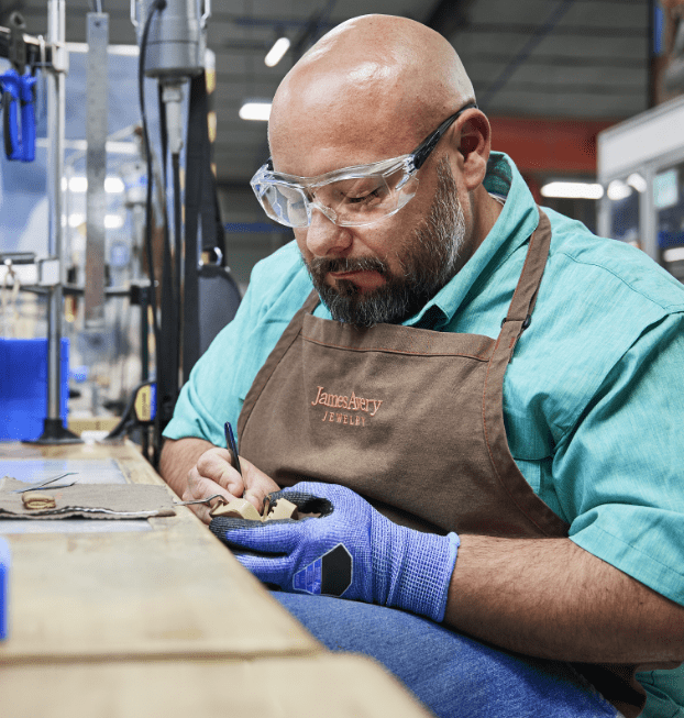 Artisan molding the James Avery Jewelry