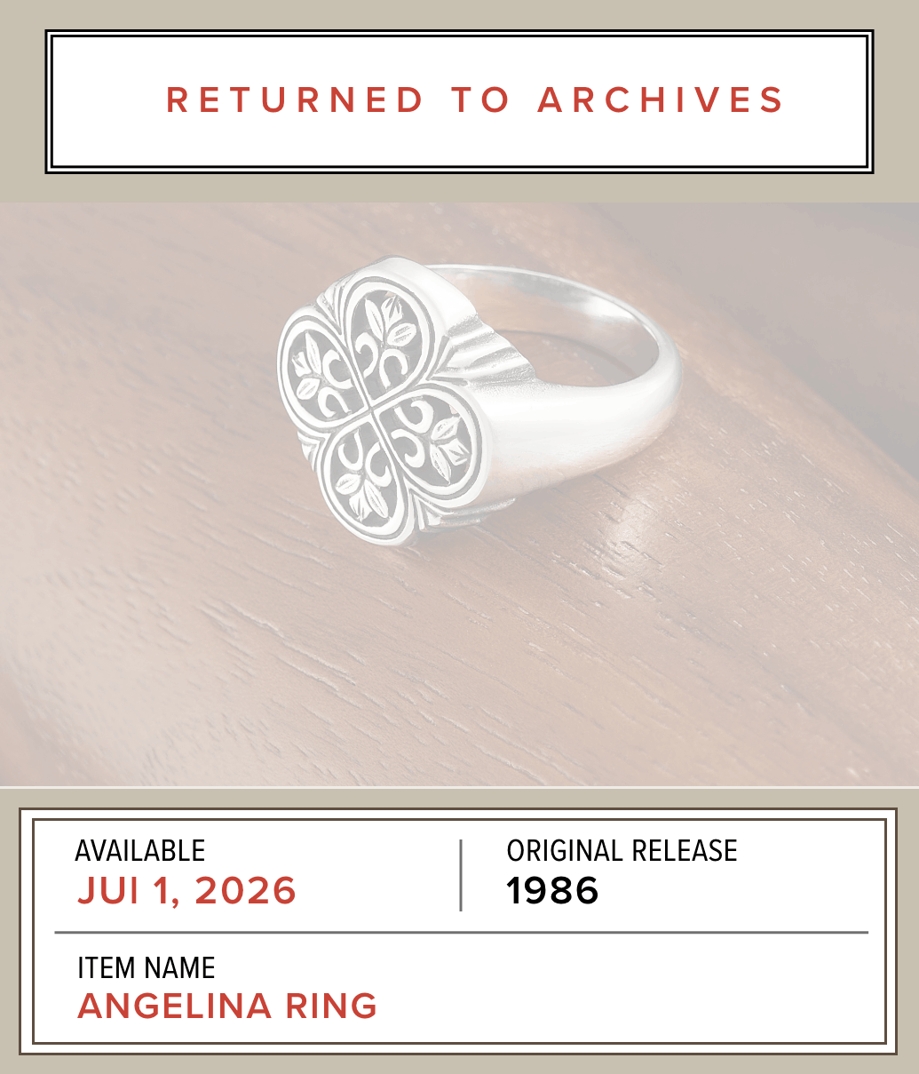 RETURNED TO ARCHIVES - Available Starting August 1, 2026 - Original Release 2011 - Item Name: BOW NECKLACE