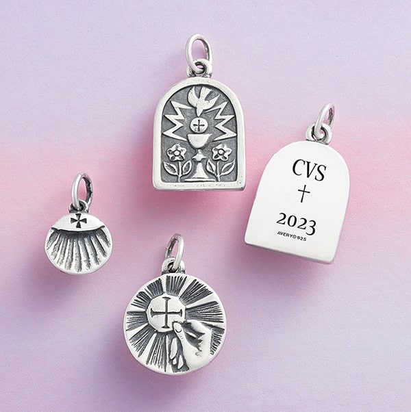 engravable silver charms