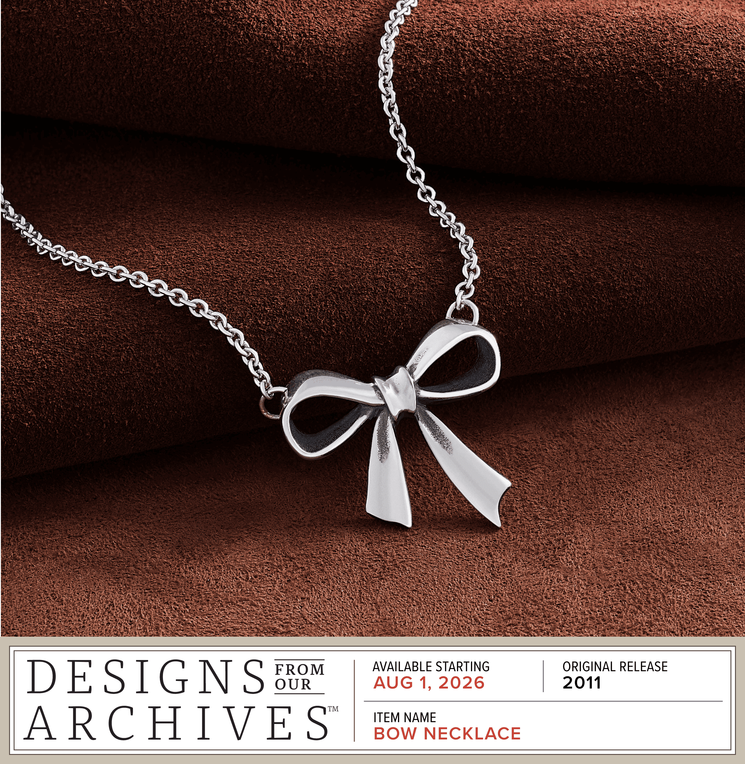 Designs From Our Archives - Available Starting AUGUST 1, 2026 - Original Release 2011 - Item Name: BOW NECKLACE