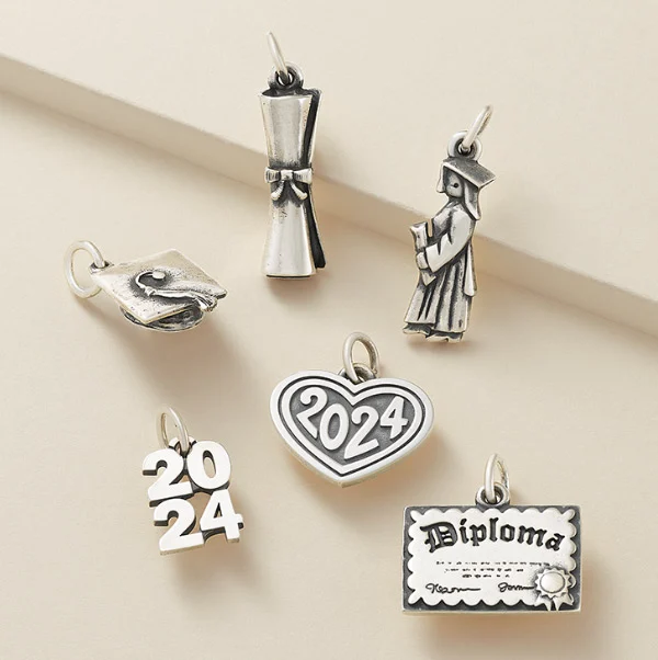 New sterling silver charms for graduation