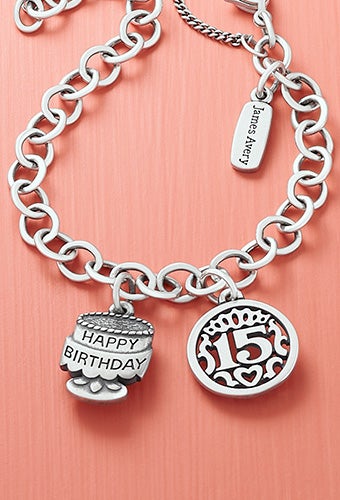 Sterling Silver birthday themed bracelet