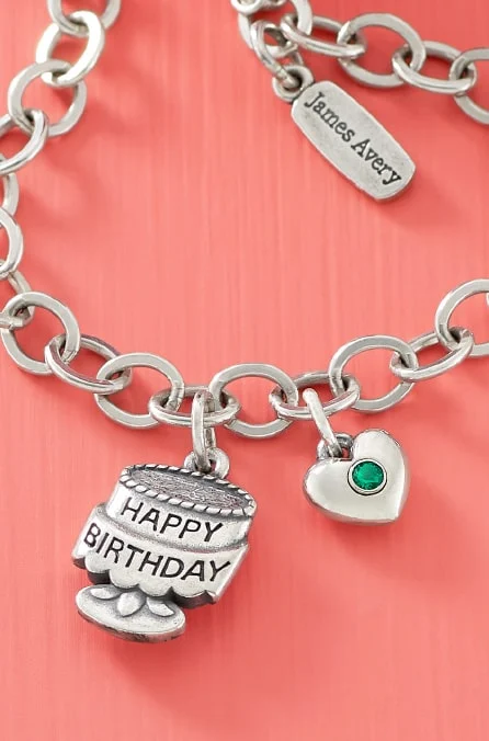 Sterling Silver birthday themed bracelet