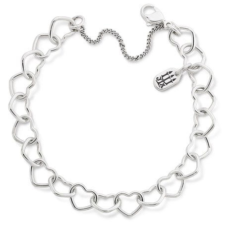 Sterling silver bracelet for charms.