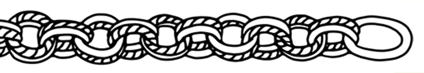 Sketch of Twisted Wire Double Link chain