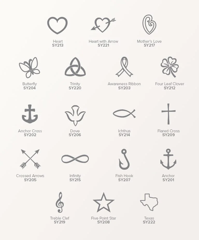 Hand Engraving Symbols Chart