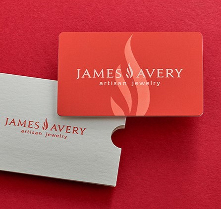 Gift cards for use at any James Avery Artisan Jewelry location.