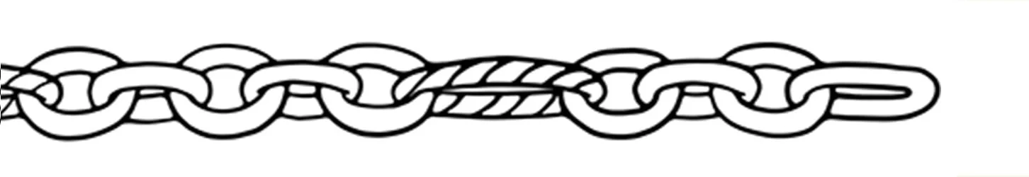 Sketch of Medium Cable Figaro chain
